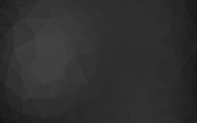 Fototapeta premium Dark Black vector low poly texture.