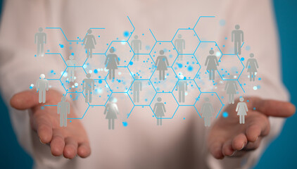 conference Digital Network and data concept 3d