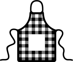 Vector illustration of the apron plaid