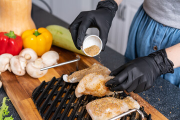 Preparing for home party. Adds spice to fish grill.