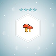 mushroom vector icons moderns