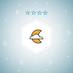 night vector icons moderns