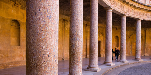 Alhambra, UNESCO World Heritage Site. Granada City. Andalusia, Southern Spain Europe