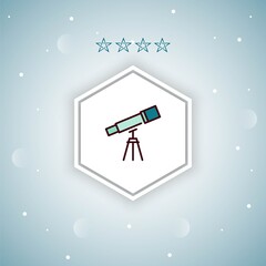 telescope vector icons modern