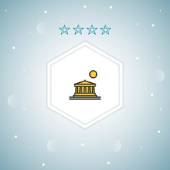 parthenon vector icons moderns