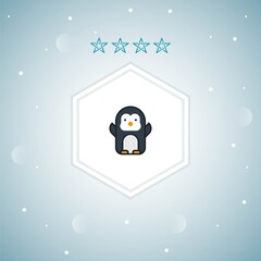 penguin vector icons moderns