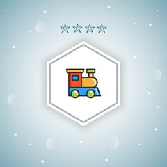 train vector icons modern