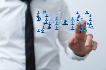 hierarchy connection team group digital