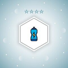 water bottle vector icons modern