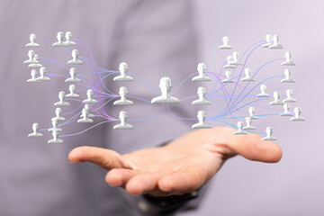 hierarchy connection team group digital