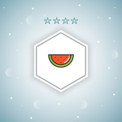 watermelon_  vector icons modern