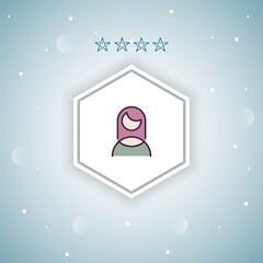 woman vector icons modern