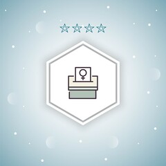 woman suffrage vector icons modern