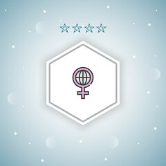 women vector icons modern