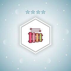 xylophone vector icons modern