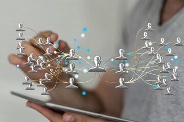 hierarchy connection team group digital