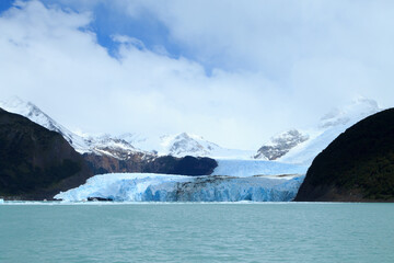 Spegazzini Glacier view from Argentino lake, Patagonia landscape, Argentina