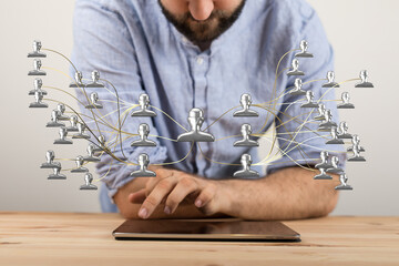 hierarchy connection team group digital