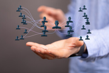 hierarchy connection team group digital