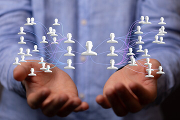 hierarchy connection team group digital