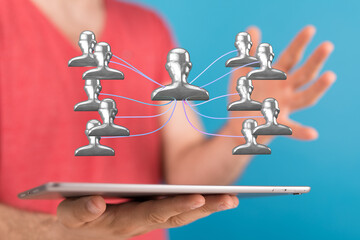 hierarchy connection team group digital