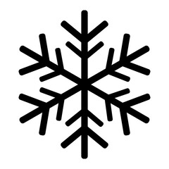 Snowflake in trendy flat style isolated on white background. Vector snowflake Icon.