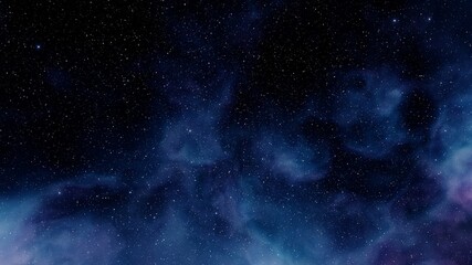 Naklejka premium nebula gas cloud in deep outer space, Science fiction illustrarion, colorful space background with stars 3d render 