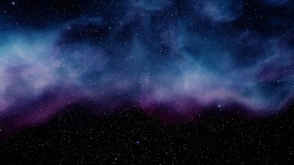 nebula gas cloud in deep outer space, Science fiction illustrarion, colorful space background with stars 3d render
