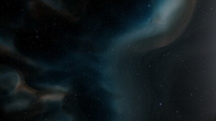 nebula gas cloud in deep outer space, Science fiction illustrarion, colorful space background with stars 3d render
