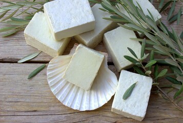 Natural handmade olive soap. 