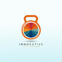 Colorful dumbbell vector logo design template, Fitness Logo Images, Stock Photos & Vectors