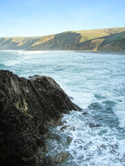 Cold colorful december morning at Point Reyes, California Pacific coast