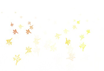 Light Pink, Green vector doodle template with branches.