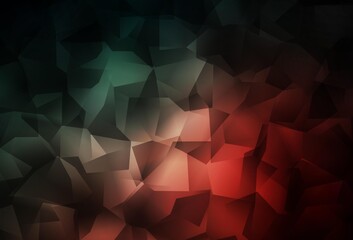 Dark Blue, Red vector polygonal pattern.