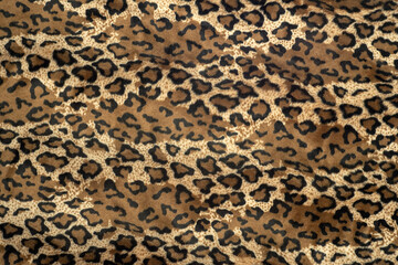 The texture of leopard print fabric