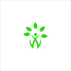 logo leaft icon beutiful healthy