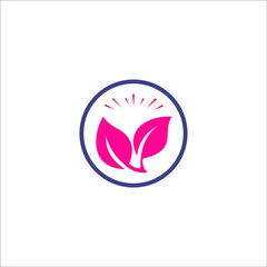 logo leaft icon beutiful healthy