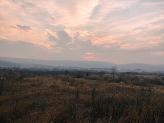 sunrise in the mountains