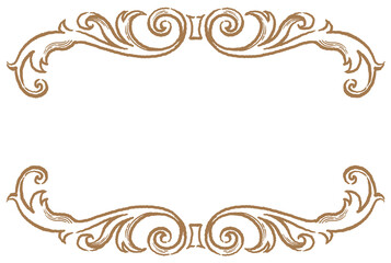 ビンテージ、アンティークな装飾フレーム。ベクター素材