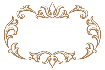 ビンテージ、アンティークな装飾フレーム。ベクター素材