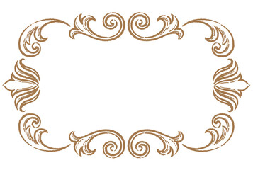 ビンテージ、アンティークな装飾フレーム。ベクター素材