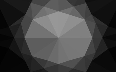 Dark Silver, Gray vector polygon abstract layout.