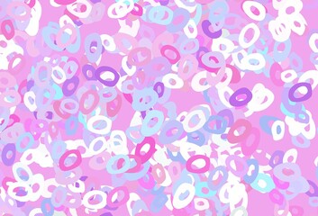 Light Pink, Blue vector template with circles.