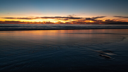 sunset over the ocean