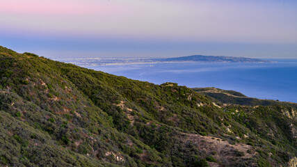 Pacific ocean view from the hill