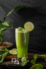 cocktail with lime and mint