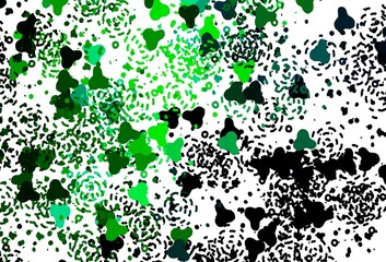 Light Green vector backdrop with memphis shapes.