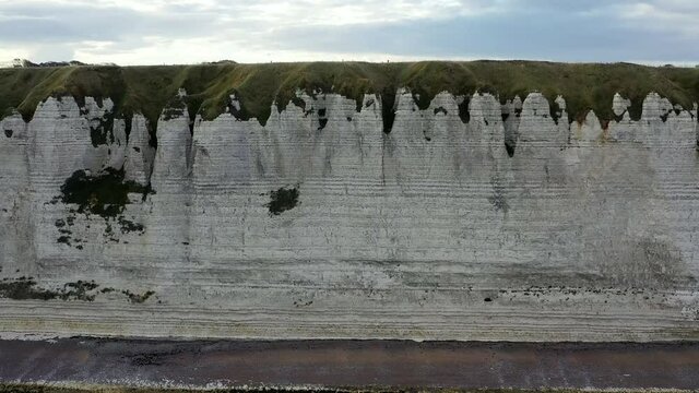 falaises de F&eacute;camp en Normandie, survol a&eacute;rien