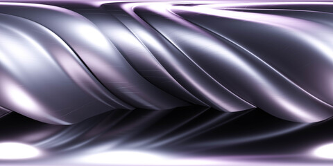 abstract chrome steel metal surface curve geometric shape background wallpaper 3d render illustration