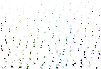 Light Multicolor, Rainbow vector background with rectangles.